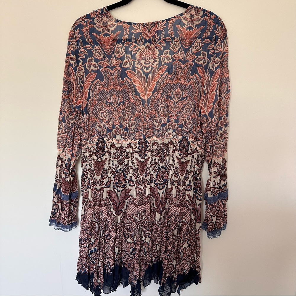 V Cristina Bohemian (XL) Sheer Embellished Tunic Top/Dress - Longsleeve, Printed - Picture 9 of 9